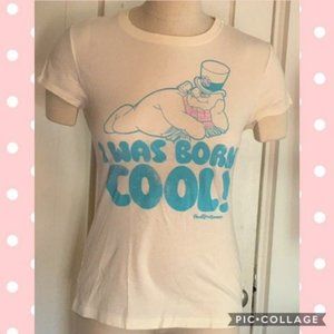 Frosty The Snowman T Shirt I Was Born Cool White Blue Pink